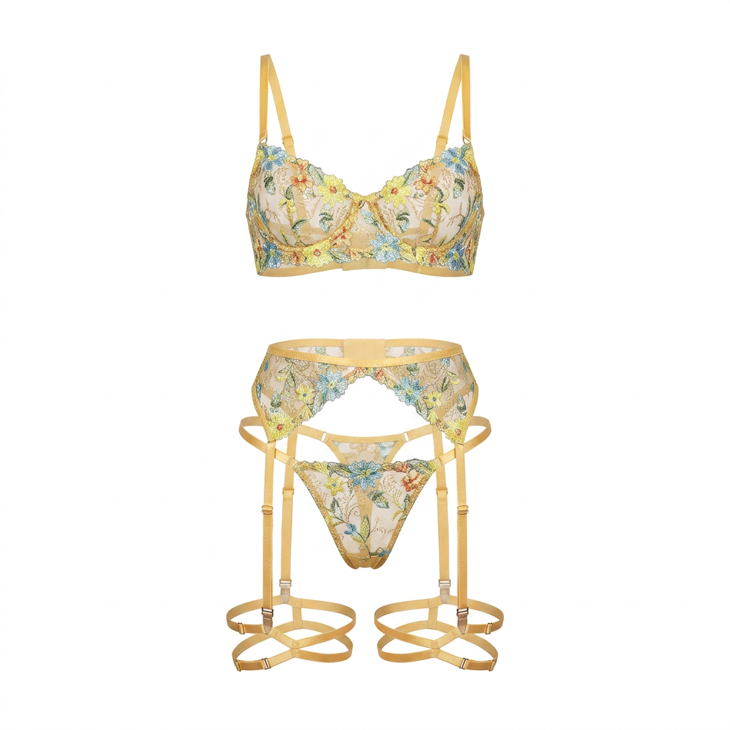 Lemon Glow Lingerie Set