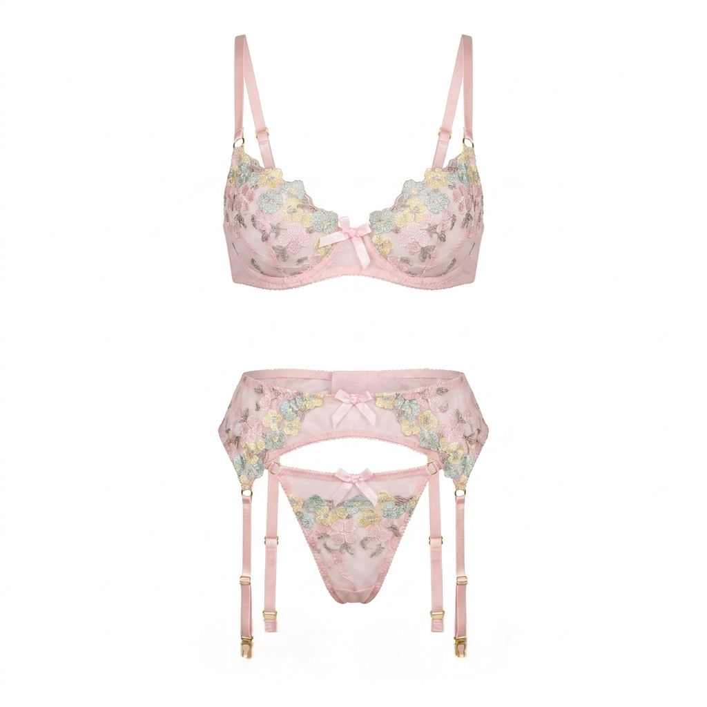 Rose Whisper Lingerie Set
