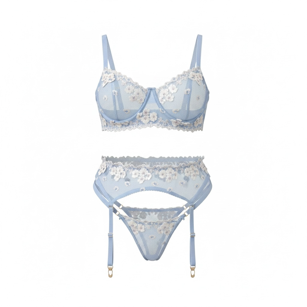 Baby Blue Heaven Lingerie Set